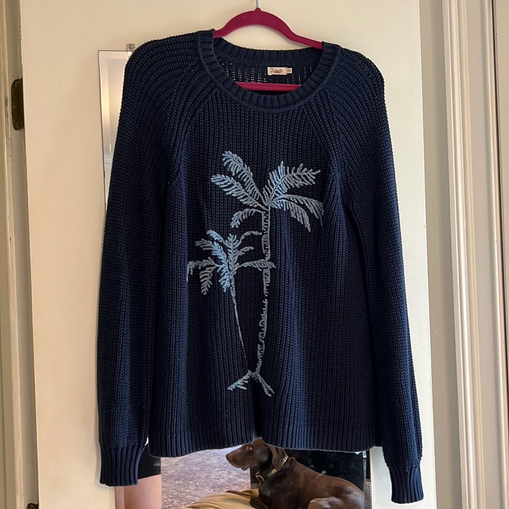 Faherty Blue Royal Palm Sweater